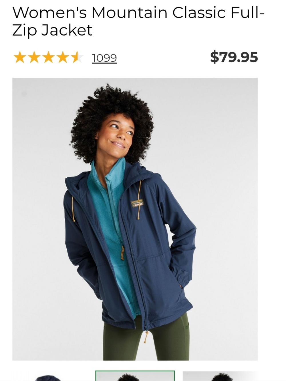 Women's Small L.L. Bean Jackets in Navy & Teal - Picture 7 of 7